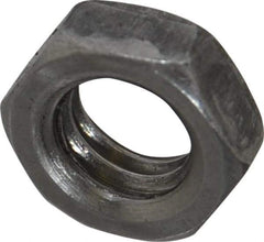 Value Collection - 3/8-16 UNC Steel Right Hand Hex Jam Nut - 9/16" Across Flats, 0.2188" High, Uncoated - USA Tool & Supply