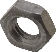 Value Collection - 7/16-14 UNC Steel Right Hand Hex Jam Nut - 11/16" Across Flats, 1/4" High, Uncoated - USA Tool & Supply