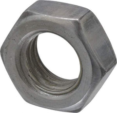 Value Collection - 1/2-13 UNC Steel Right Hand Hex Jam Nut - 3/4" Across Flats, 5/16" High, Uncoated - USA Tool & Supply