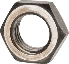 Value Collection - 7/8-9 UNC Steel Right Hand Hex Jam Nut - 1-5/16" Across Flats, 0.4844" High, Uncoated - USA Tool & Supply