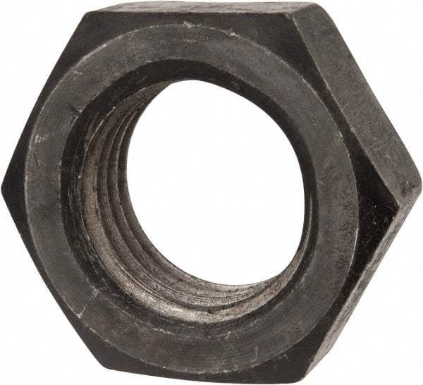 Value Collection - 1-1/2 - 6 UNC Steel Right Hand Hex Jam Nut - 2-1/4" Across Flats, 0.8438" High, Uncoated - USA Tool & Supply