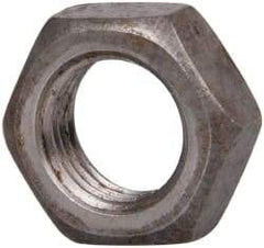 Value Collection - 3/8-24 UNF Steel Right Hand Hex Jam Nut - 9/16" Across Flats, 0.2188" High, Uncoated - USA Tool & Supply