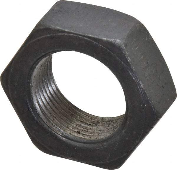 Value Collection - 1-3/8 - 12 UNF Steel Right Hand Hex Jam Nut - 2-1/16" Across Flats, 25/32" High, Uncoated - USA Tool & Supply
