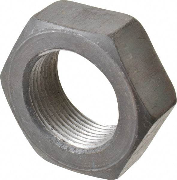 Value Collection - 1-1/2 - 12 UNF Steel Right Hand Hex Jam Nut - 2-1/4" Across Flats, 27/32" High, Uncoated - USA Tool & Supply