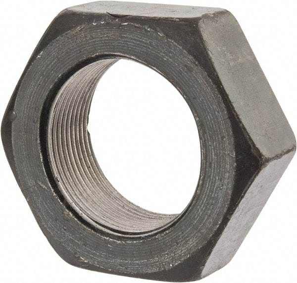 Value Collection - 1-3/4 - 12 UNF Steel Right Hand Hex Jam Nut - 2-5/8" Across Flats, 31/32" High, Uncoated - USA Tool & Supply