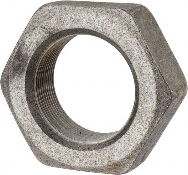 Value Collection - 2-12 UNF Steel Right Hand Hex Jam Nut - 3" Across Flats, 1-3/32" High, Uncoated - USA Tool & Supply