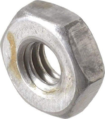 Value Collection - 1/4-20 UNC Steel Right Hand Heavy Hex Jam Nut - 1/2" Across Flats, 11/64" High, Uncoated, 2B Class of Fit - USA Tool & Supply
