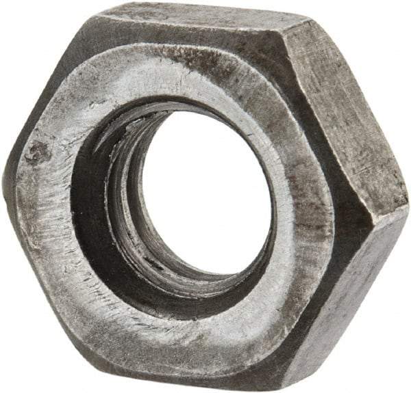 Value Collection - 5/16-18 UNC Steel Right Hand Heavy Hex Jam Nut - 9/16" Across Flats, 13/64" High, Uncoated, 2B Class of Fit - USA Tool & Supply
