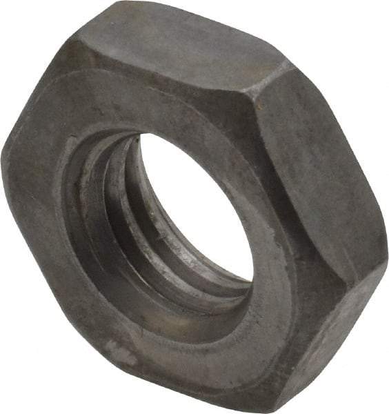 Value Collection - 1/2-13 UNC Steel Right Hand Heavy Hex Jam Nut - 7/8" Across Flats, 19/64" High, Uncoated, 2B Class of Fit - USA Tool & Supply