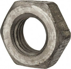 Value Collection - 1-1/8 - 7 UNC Steel Right Hand Heavy Hex Jam Nut - 1-13/16" Across Flats, 39/64" High, Uncoated, 2B Class of Fit - USA Tool & Supply