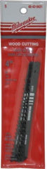 Milwaukee Tool - 4" Long, 6 Teeth per Inch, High Carbon Steel Jig Saw Blade - Toothed Edge, 0.2813" Wide x 0.065" Thick, U-Shank - USA Tool & Supply