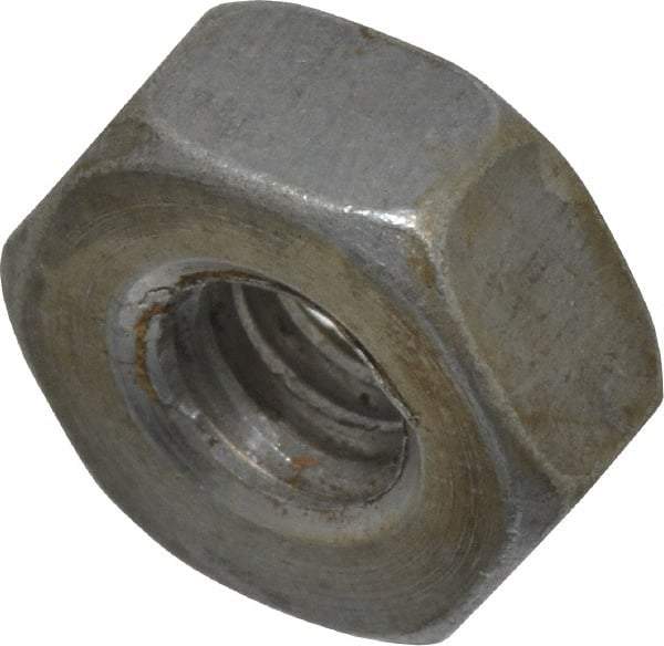 Value Collection - 1/4-20 UNC Steel Right Hand Heavy Hex Nut - 1/2" Across Flats, 15/64" High, Uncoated, 2B Class of Fit - USA Tool & Supply