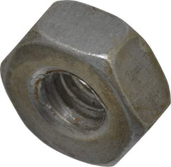 Value Collection - 1/4-20 UNC Steel Right Hand Heavy Hex Nut - 1/2" Across Flats, 15/64" High, Uncoated, 2B Class of Fit - USA Tool & Supply