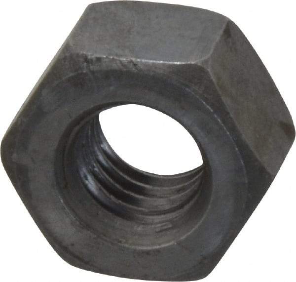 Value Collection - 7/16-14 UNC Steel Right Hand Heavy Hex Nut - 3/4" Across Flats, 27/64" High, Uncoated - USA Tool & Supply