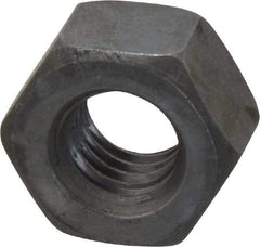 Value Collection - 7/16-14 UNC Steel Right Hand Heavy Hex Nut - 3/4" Across Flats, 27/64" High, Uncoated - USA Tool & Supply