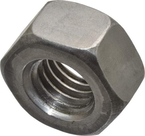 Value Collection - 1/2-13 UNC Steel Right Hand Heavy Hex Nut - 7/8" Across Flats, 31/64" High, Uncoated, 2B Class of Fit - USA Tool & Supply