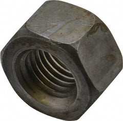 Value Collection - 1-8 UNC Steel Right Hand Heavy Hex Nut - 1-5/8" Across Flats, 63/64" High, Uncoated, 2B Class of Fit - USA Tool & Supply