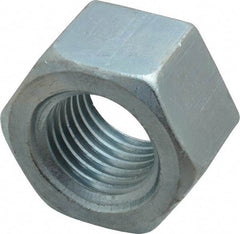 Value Collection - 1-3/4 - 5 UNC Steel Right Hand Heavy Hex Nut - 2-3/4" Across Flats, 1-23/32" High, Uncoated - USA Tool & Supply