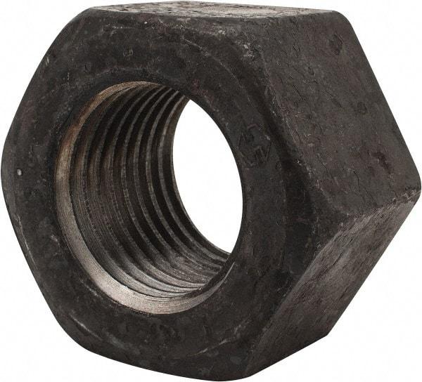 Value Collection - 2-1/2 - 4 UNC Steel Right Hand Heavy Hex Nut - 3-7/8" Across Flats, 2-29/64" High, Uncoated, 2B Class of Fit - USA Tool & Supply