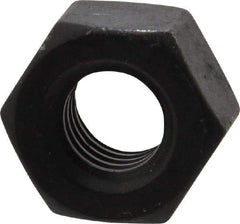 Value Collection - 7/16-14 UNC Steel Right Hand Heavy Hex Nut - 3/4" Across Flats, 27/64" High, Uncoated, 2B Class of Fit - USA Tool & Supply