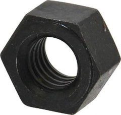 Value Collection - 9/16-12 UNC Steel Right Hand Heavy Hex Nut - 15/16" Across Flats, 35/64" High, Uncoated, 2B Class of Fit - USA Tool & Supply