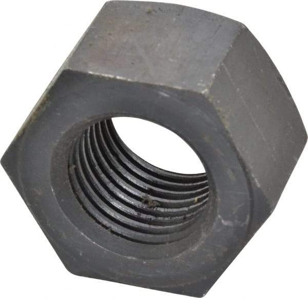 Value Collection - 1-1/4 - 8 UN Steel Right Hand Heavy Hex Nut - 2" Across Flats, 1-7/32" High, Uncoated, 2B Class of Fit - USA Tool & Supply