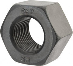 Value Collection - 1-1/2 - 8 UN Steel Right Hand Heavy Hex Nut - 2-3/8" Across Flats, 1-15/32" High, Uncoated, 2B Class of Fit - USA Tool & Supply