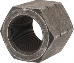 Value Collection - 1-1/2 - 12 UNF Steel Right Hand High Hex Nut - 2" Across Flats, 1-9/32" High, Uncoated - USA Tool & Supply