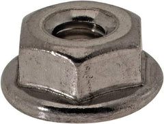 Value Collection - #8-32, 15/32" Flange Diam, Serrated Flange Nut - Grade 18-8 Stainless Steel, 0.203" Flange Height - USA Tool & Supply