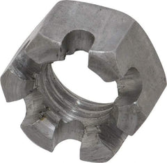 Value Collection - 5/8-11 UNC Grade 2 Steel Slotted Locknut - 15/16" Width Across Flats, 35/64" High, Uncoated - USA Tool & Supply