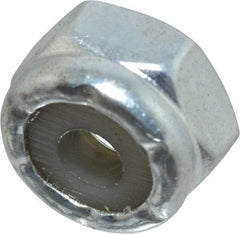 Value Collection - #4-40 UNC Grade 2 Hex Lock Nut with Nylon Insert - 1/4" Width Across Flats, 5/32" High, Zinc-Plated Finish - USA Tool & Supply