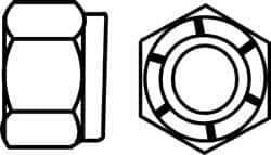 Value Collection - M30x3.50 Metric Coarse 316 & Austenitic Grade A4 Hex Lock Nut with Nylon Insert - 30mm High, Uncoated - USA Tool & Supply