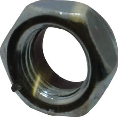 Value Collection - 7/16-20 UNF Grade 2 Hex Jam Lock Nut with Nylon Insert - 11/16" Width Across Flats, 21/64" High, Zinc-Plated Finish - USA Tool & Supply