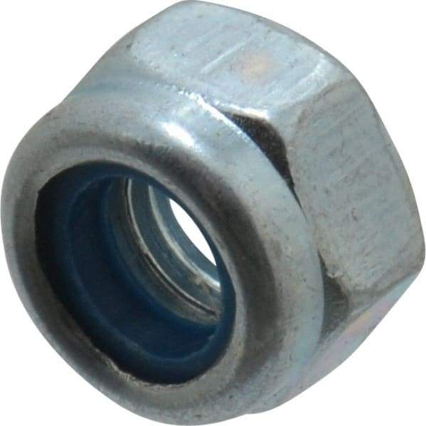 Value Collection - M5x0.80 Metric Coarse Grade 8 Hex Lock Nut with Nylon Insert - 5mm High, Zinc-Plated Finish - USA Tool & Supply