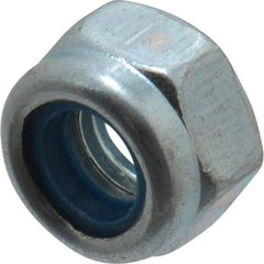 Value Collection - M5x0.80 Metric Coarse Grade 8 Hex Lock Nut with Nylon Insert - 5mm High, Zinc-Plated Finish - USA Tool & Supply