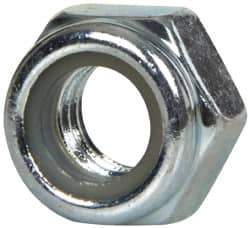 Value Collection - M6x1.00 Metric Coarse Grade 8 Hex Lock Nut with Nylon Insert - 6mm High, Zinc-Plated Finish - USA Tool & Supply