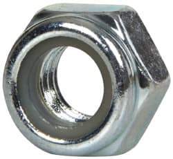 Value Collection - M8x1.25 Metric Coarse Grade 8 Hex Lock Nut with Nylon Insert - 8mm High, Zinc-Plated Finish - USA Tool & Supply