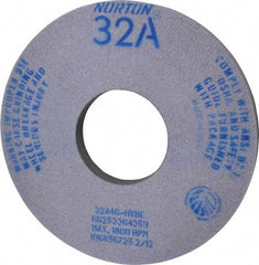 Norton - 14" Diam x 5" Hole x 1-1/2" Thick, H Hardness, 46 Grit Surface Grinding Wheel - Aluminum Oxide, Type 5, Coarse Grade, 1,800 Max RPM, Vitrified Bond, One-Side Recess - USA Tool & Supply