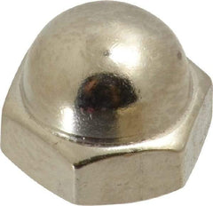 Value Collection - 5/16-18" UNC, 9/16" Width Across Flats, Nickel Plated, Steel Acorn Nut - 3/8" Overall Height, Grade 2 - USA Tool & Supply