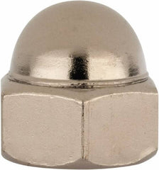 Value Collection - 5/8-11" UNC, 15/16" Width Across Flats, Nickel Plated, Steel Acorn Nut - 51/64" Overall Height, Grade 2 - USA Tool & Supply