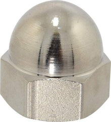 Value Collection - 3/4-10" UNC, 1/16" Width Across Flats, Nickel Plated, Steel Acorn Nut - 1" Overall Height, Grade 2 - USA Tool & Supply