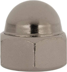 Value Collection - 1/2-20" UNF, 3/4" Width Across Flats, Nickel Plated, Steel Acorn Nut - 9/16" Overall Height, Grade 2 - USA Tool & Supply