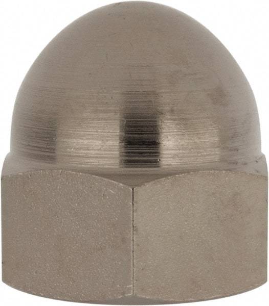 Value Collection - 3/4-16" UNF, 1/16" Width Across Flats, Nickel Plated, Steel Acorn Nut - 1" Overall Height, Grade 2 - USA Tool & Supply