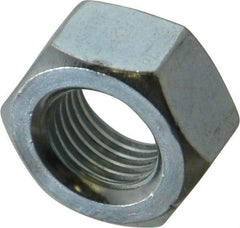 Value Collection - M12x1.25 Metric Extra Fine Steel Right Hand Hex Nut - 19mm Across Flats, 10mm High, Zinc-Plated Finish - USA Tool & Supply