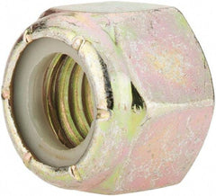 Value Collection - 1/2-13 UNC Grade 8 Hex Lock Nut with Nylon Insert - 3/4" Width Across Flats, 39/64" High, Zinc Yellow Dichromate Finish - USA Tool & Supply