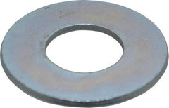 Value Collection - 1-1/4" Screw, Steel USS Flat Washer - 1-3/8" ID x 3" OD, 0.136" Thick, Zinc-Plated Finish - USA Tool & Supply