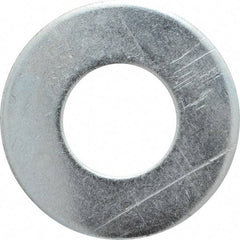 Value Collection - 1-1/2" Screw, Steel USS Flat Washer - 1-5/8" ID x 3-1/2" OD, 0.153" Thick, Zinc-Plated Finish - USA Tool & Supply