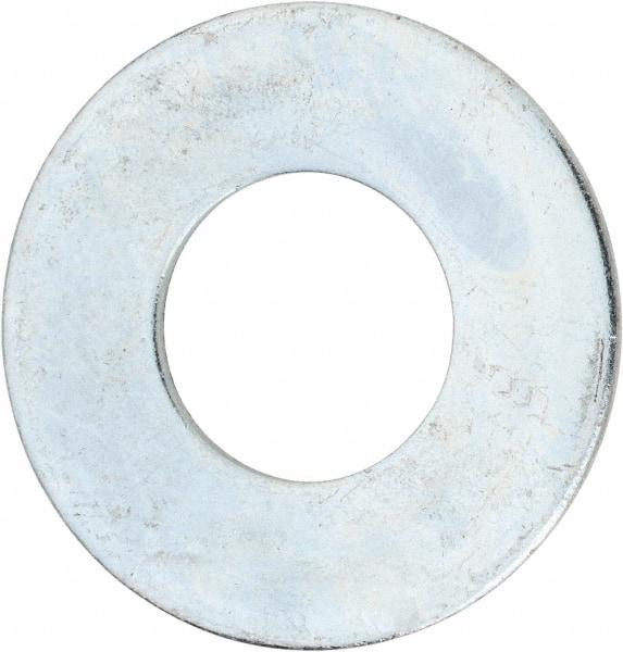 Value Collection - 2" Screw, Steel USS Flat Washer - 2-1/8" ID x 4-1/2" OD, 0.153" Thick, Zinc-Plated Finish - USA Tool & Supply