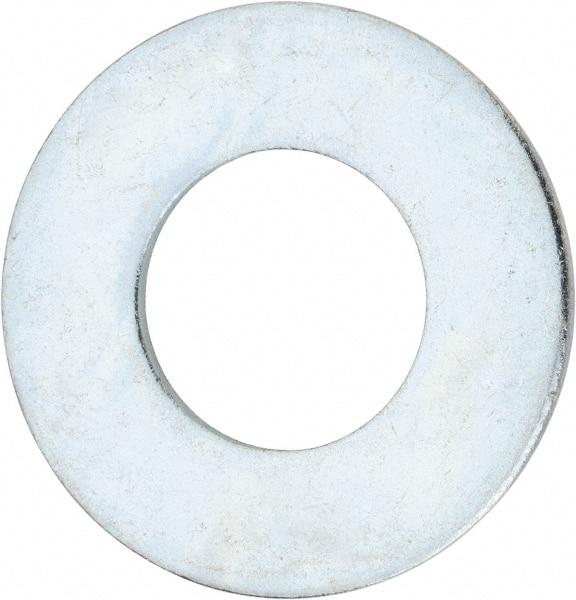 Value Collection - 2-1/4" Screw, Steel USS Flat Washer - 2-3/8" ID x 4-3/4" OD, 0.193" Thick, Zinc-Plated Finish - USA Tool & Supply