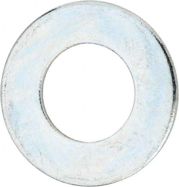 Value Collection - 2-1/2" Screw, Steel USS Flat Washer - 2-5/8" ID x 5" OD, 0.21" Thick, Zinc-Plated Finish - USA Tool & Supply